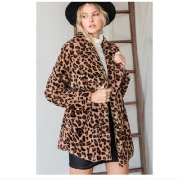 SOFT LEOPARD LONG SLEEVE JACKET-NEW - Picture 2 of 8